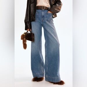 H&M HIGH WAIST WIDE LEG JEANS Size 6